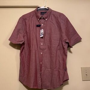 Nautica Men's Burgundy Button Down Shirt